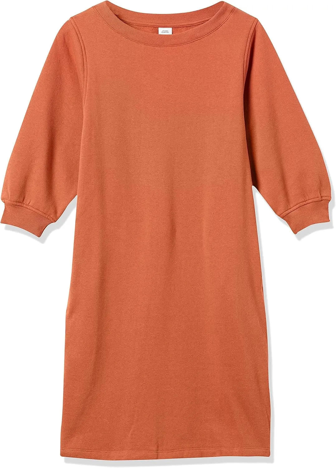 Amazon Essentials Women's Fleece Blouson Sleeve Crewneck Sweatshirt Dress (Available in Plus Size)