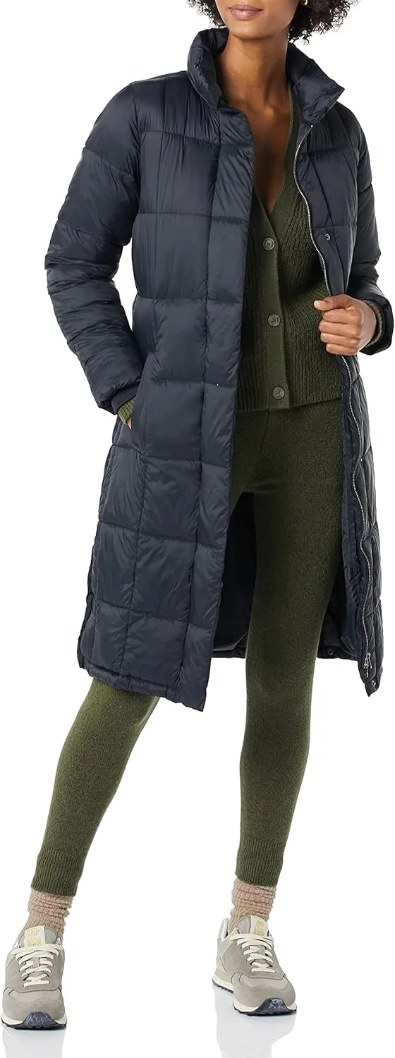 Amazon Essentials Women's Lightweight Quilted Long Puffer Winter Coat
