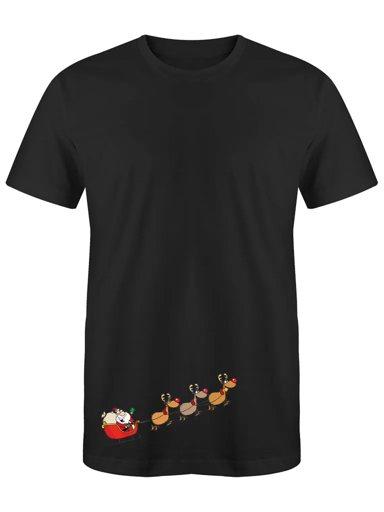 Babbo Natale sulla slitta t-shirt