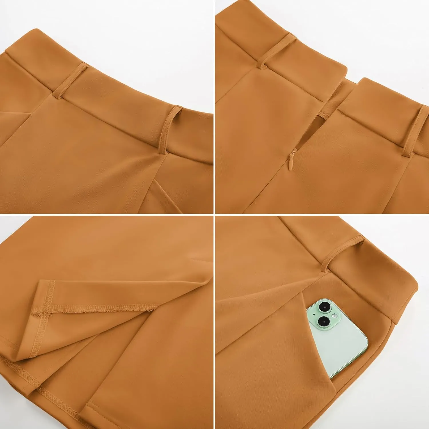 Belle Poque Women Pencil Skirt High Waisted Midi Pencil Skirt with Pockets