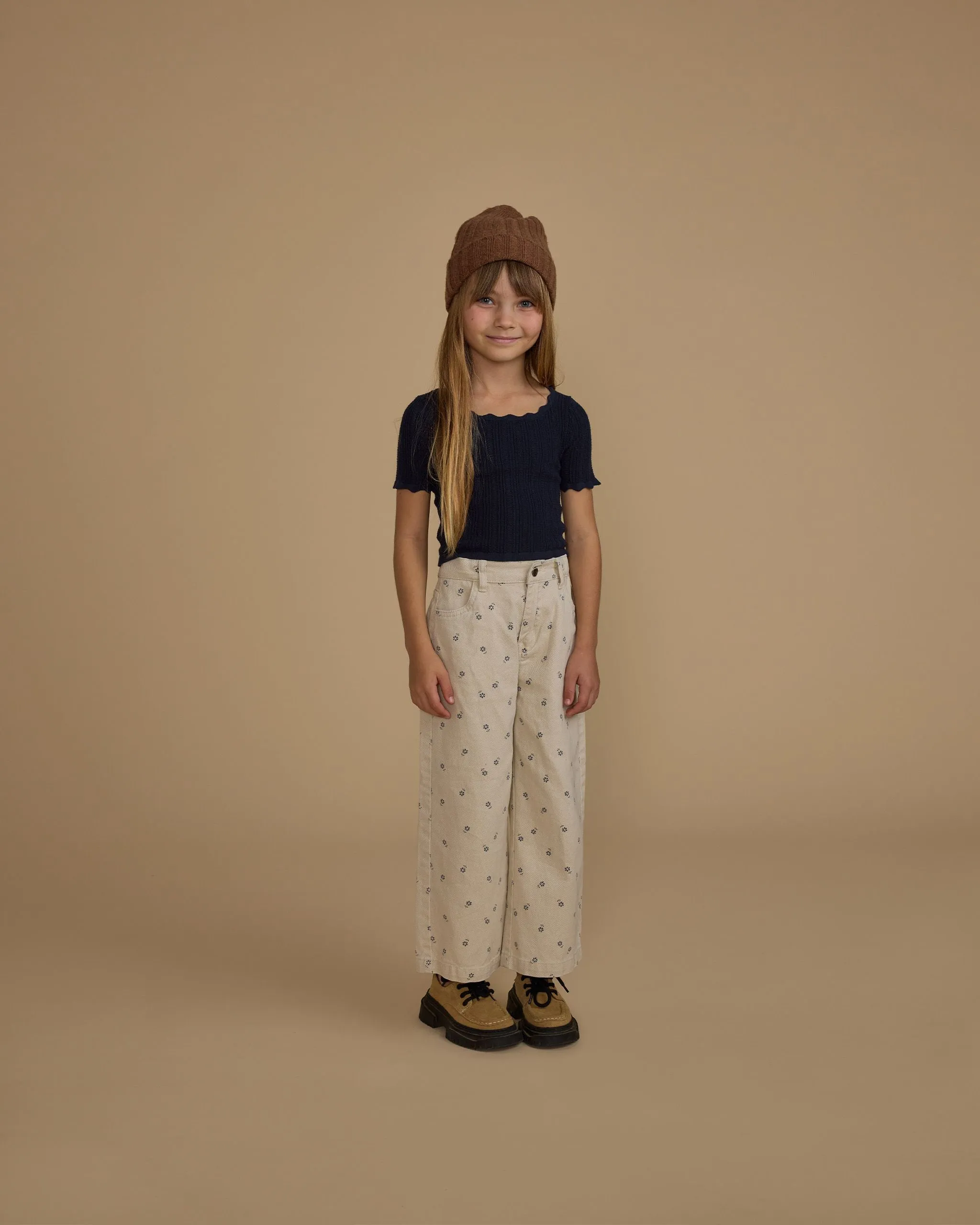 Blue Daisy Straight Leg Pant