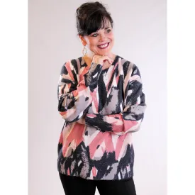 Charlie B Reversible Print Plushy Sweater