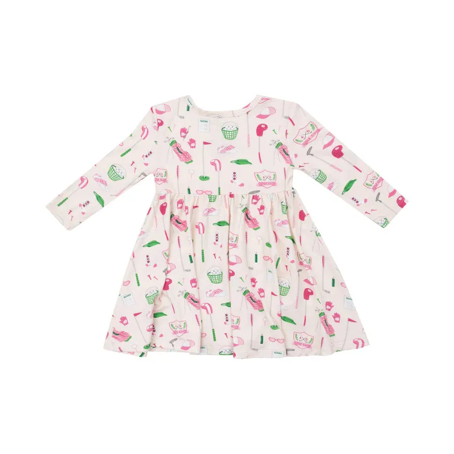 Golf Club Pink- Twirly L/S Dress