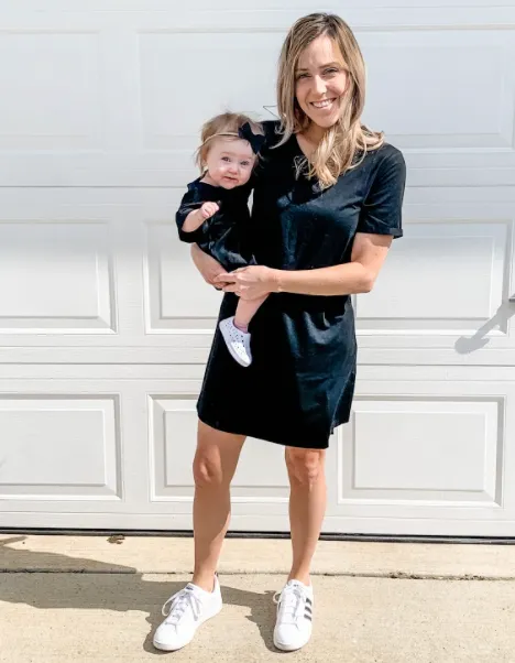 Little Bipsy Women's Black Swoop Dress