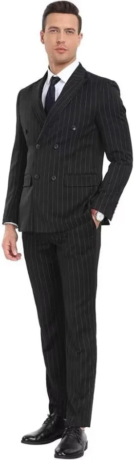 Men's Suit Set,3 Pieces Plaid Suit for Men Slim Fit Formal Bussiness Wedding Suit Prom Tuxedos Suit Blazer Vest Pant