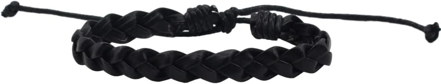 Mix 4 Wrap Bracelets for Mens,Hemp Cords Wood Beads Ethnic Tribal Bracelets