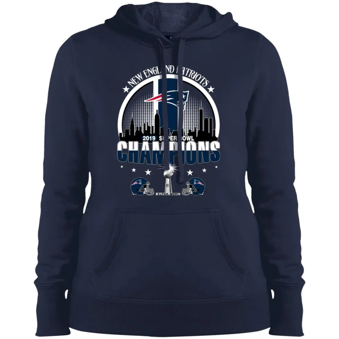 Nfl – New England Patriots 2019 Super Bowl Champions Football Women Hooded Sweatshirt