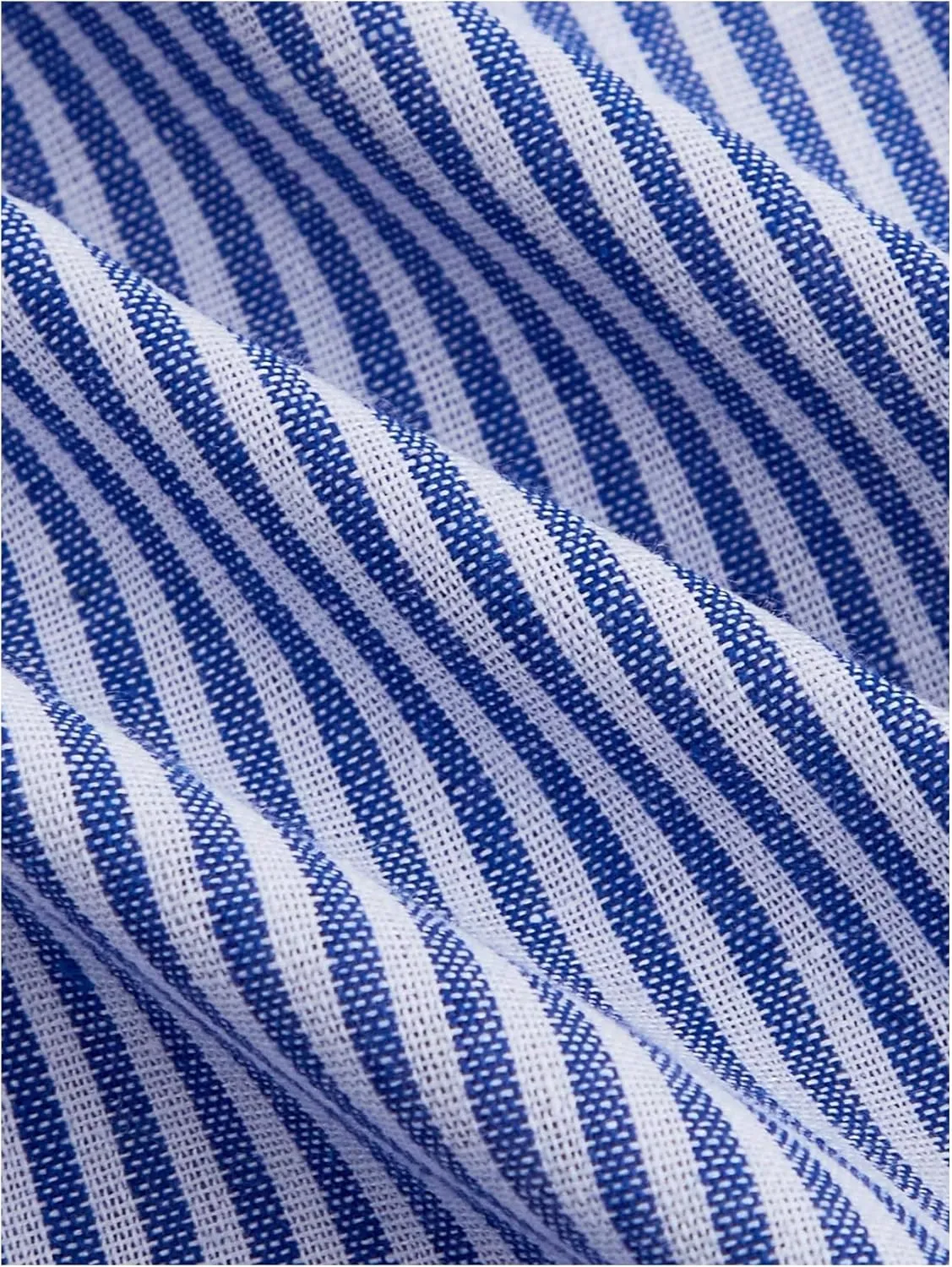 OYOANGLE Women's Striped Wide Leg Pants Drawstring Waist Straight Leg Trousers Lounge Pants
