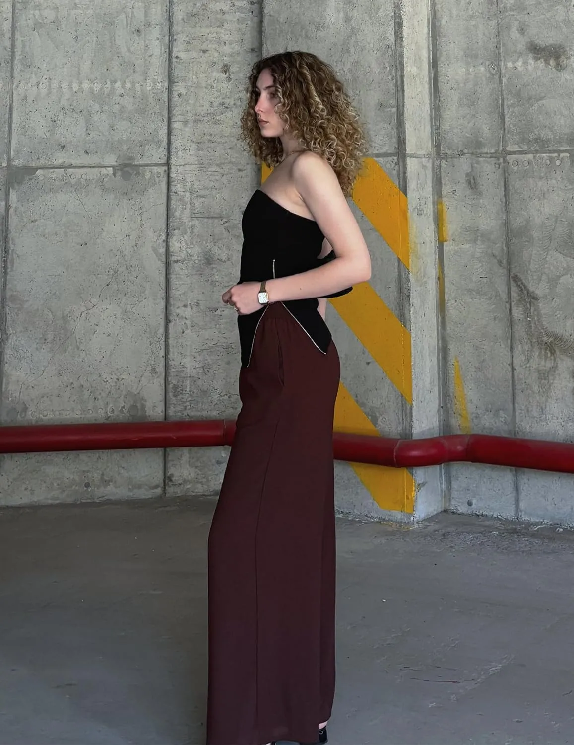 Palazzo Pants for Women Dressy Summer Casual Boho Chiffon Wide Leg Pants Elegant Flowy Beach Pants