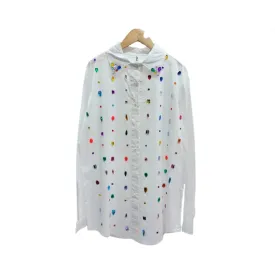 Pre Order:  Diamond Inlaid Loose Fit Long Sleeved Shirt