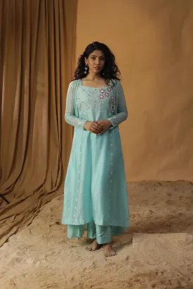 SKY BLUE JACKET DRESS