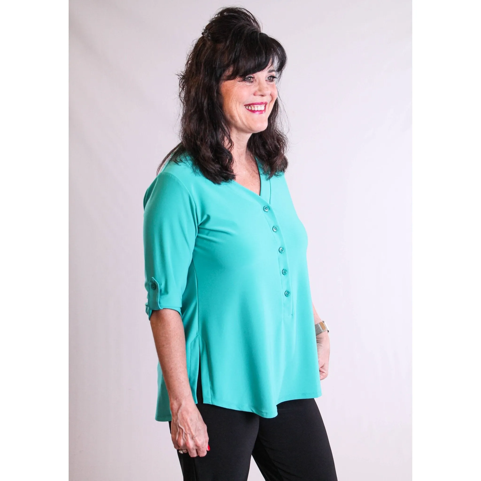 Sympli Convoy Henley with Elbow Sleeves