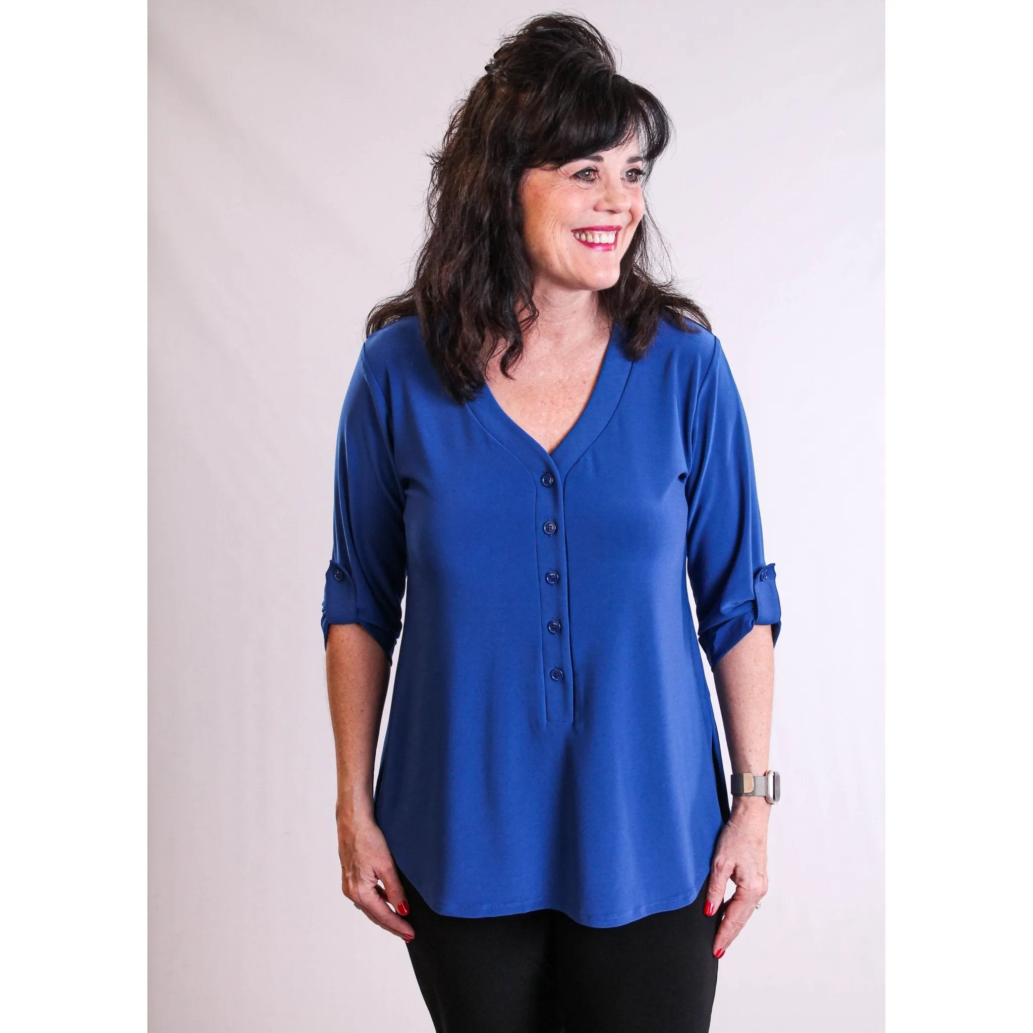 Sympli Convoy Henley with Elbow Sleeves