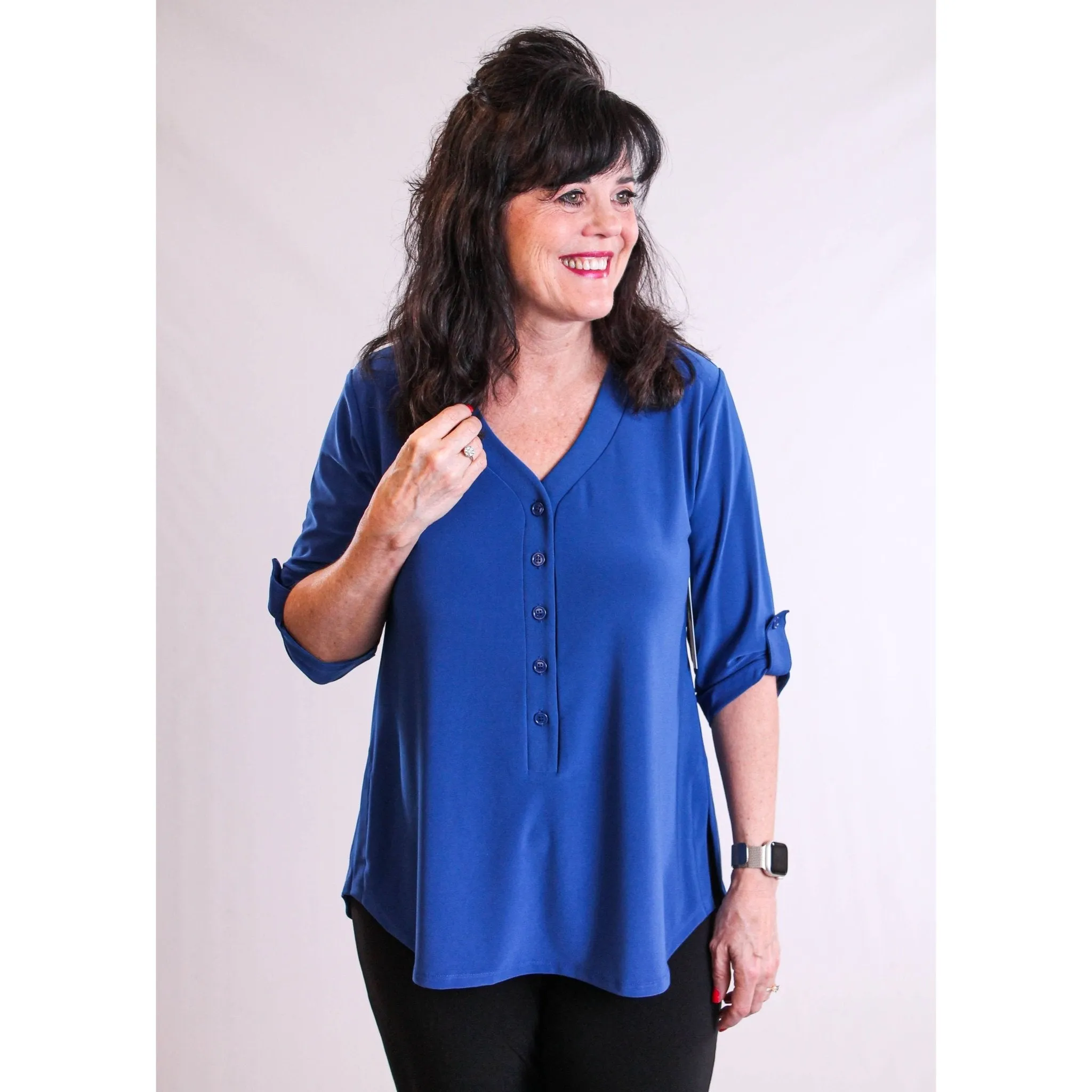 Sympli Convoy Henley with Elbow Sleeves