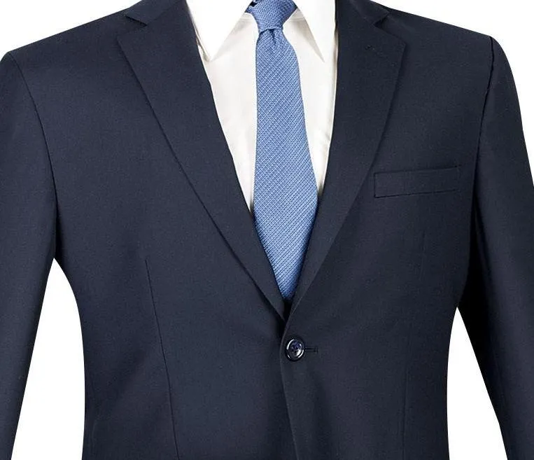 Vinci Ultra Slim Fit 2 Piece Business Suit (Navy) US900-1