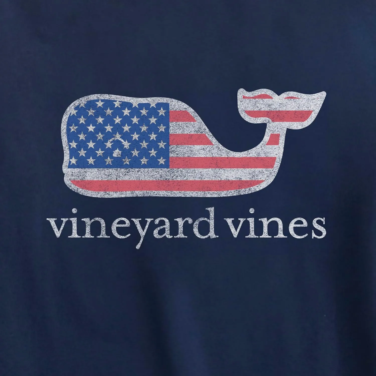 vineyard vines Men's Flag Whale Long-Sleeve Pocket Tee
